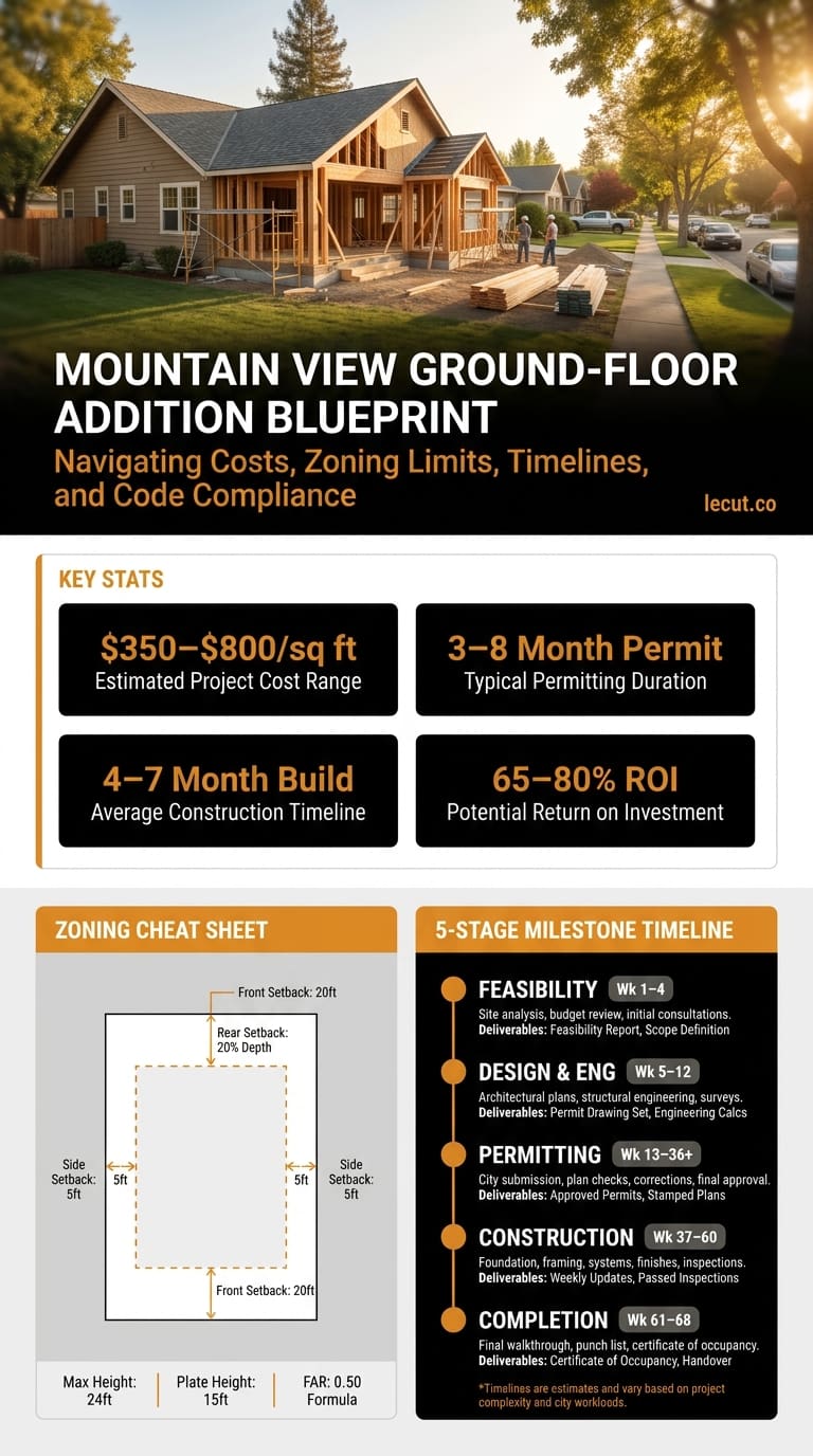 mountain view ground-floor addition blueprint
